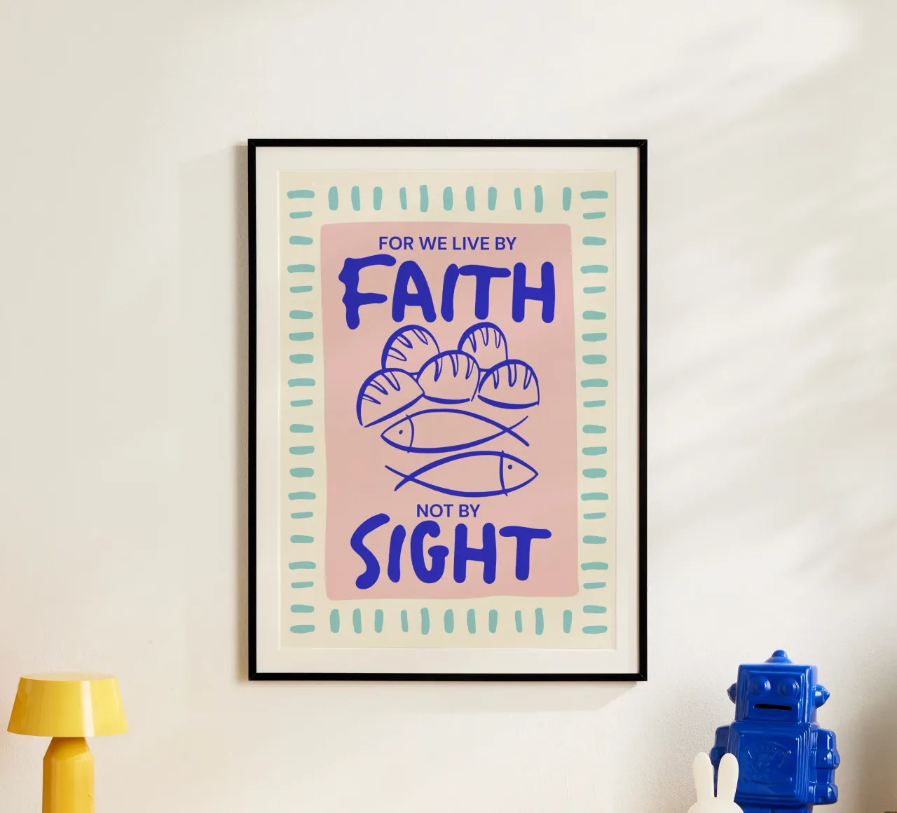 Vivere con la fede, non con la vista, stampa d'arte cristiana poster da vintagepod