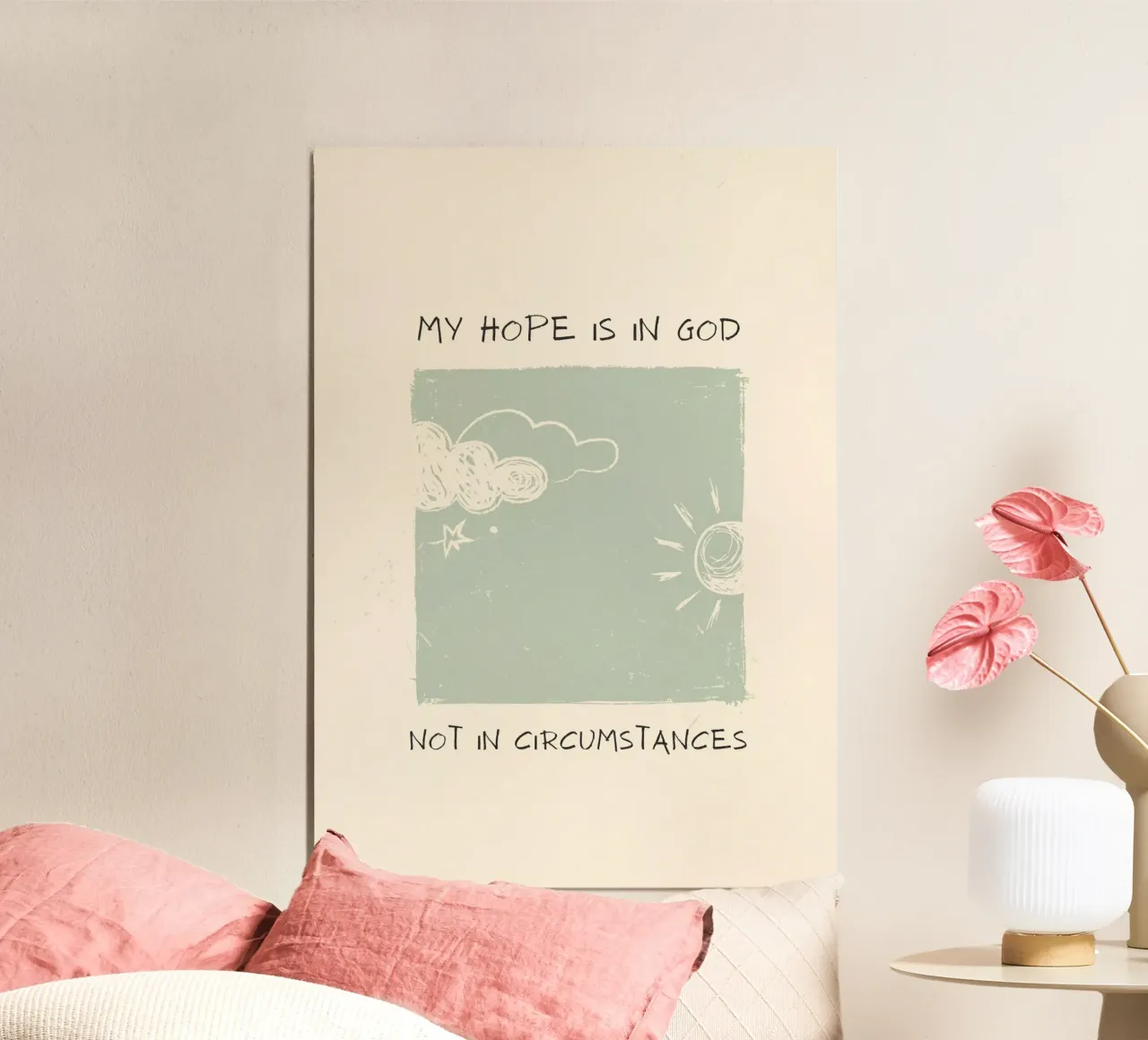 Mon espoir est en Dieu, Minimalist Weather Art Print poster de vintagepod