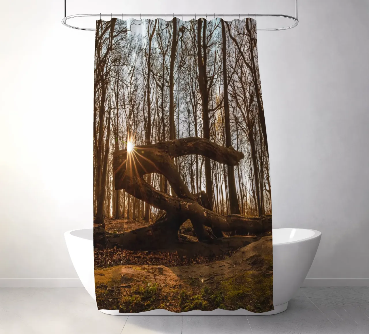 Ghost forest on the Darß shower curtain by Marcus Beckert | Fotografie