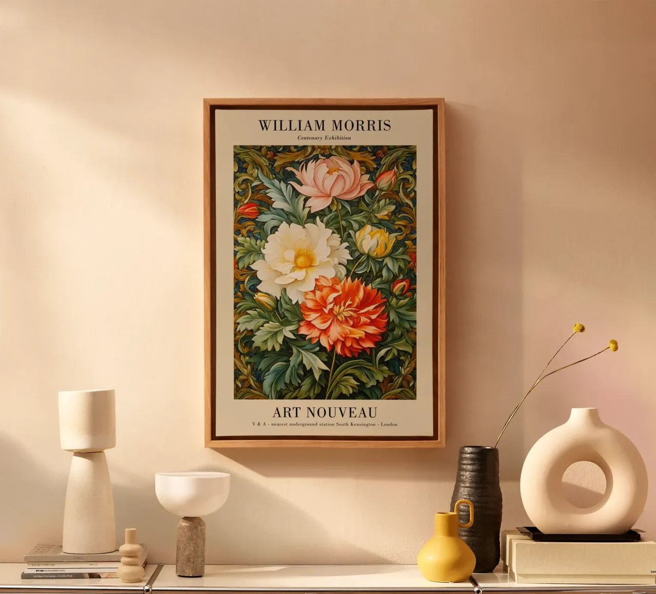 art nouveau morris tela con Cornice a cassetta da komo store