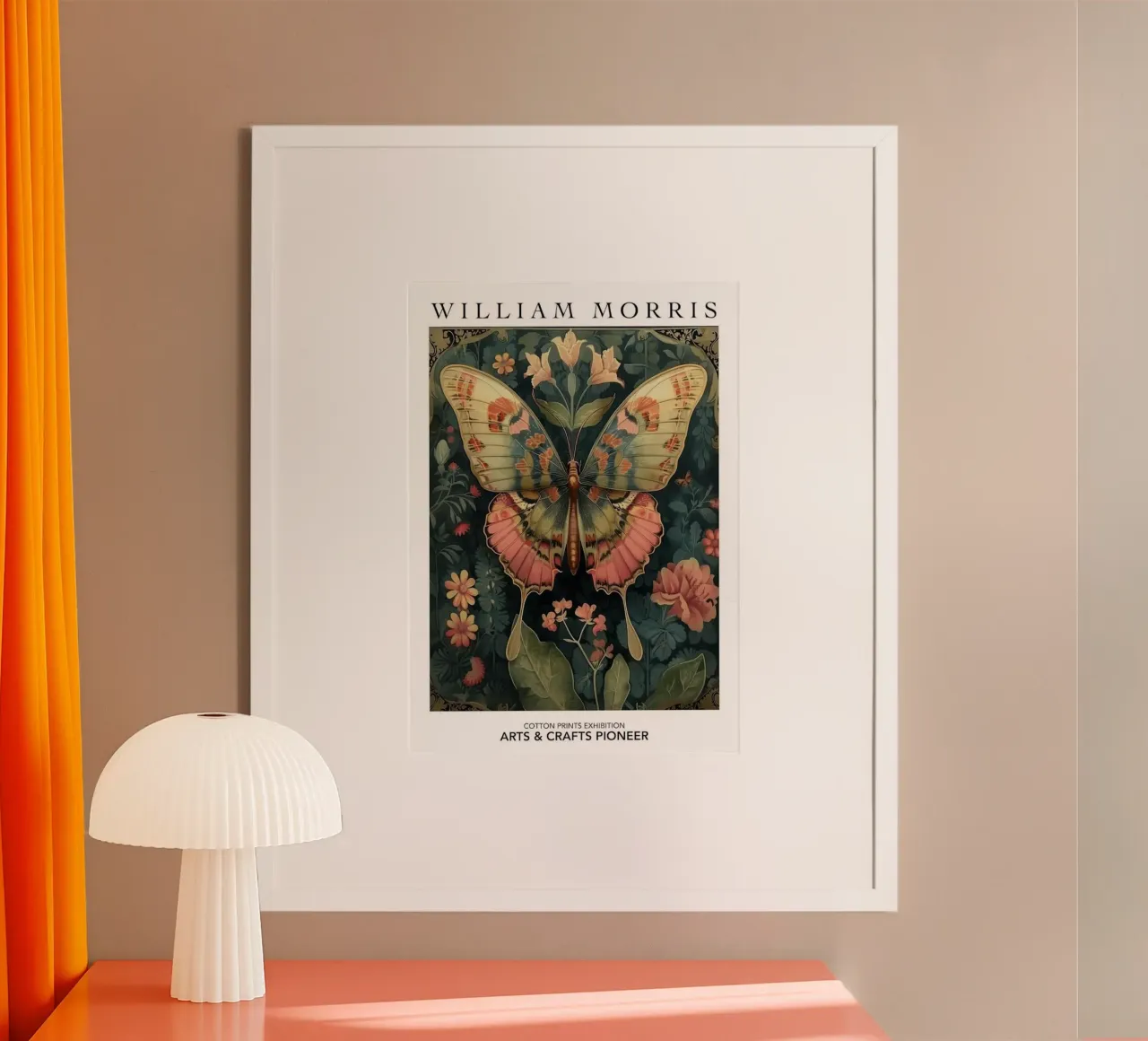 farfalle appollaiate sulle foglie poster da komo store