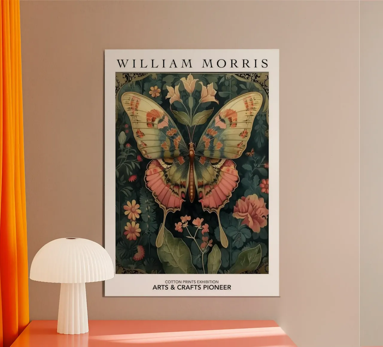 farfalle appollaiate sulle foglie poster da komo store