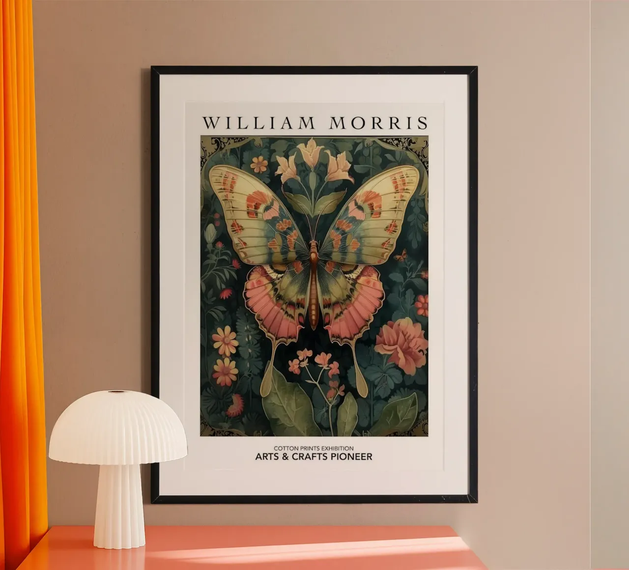 farfalle appollaiate sulle foglie poster da komo store