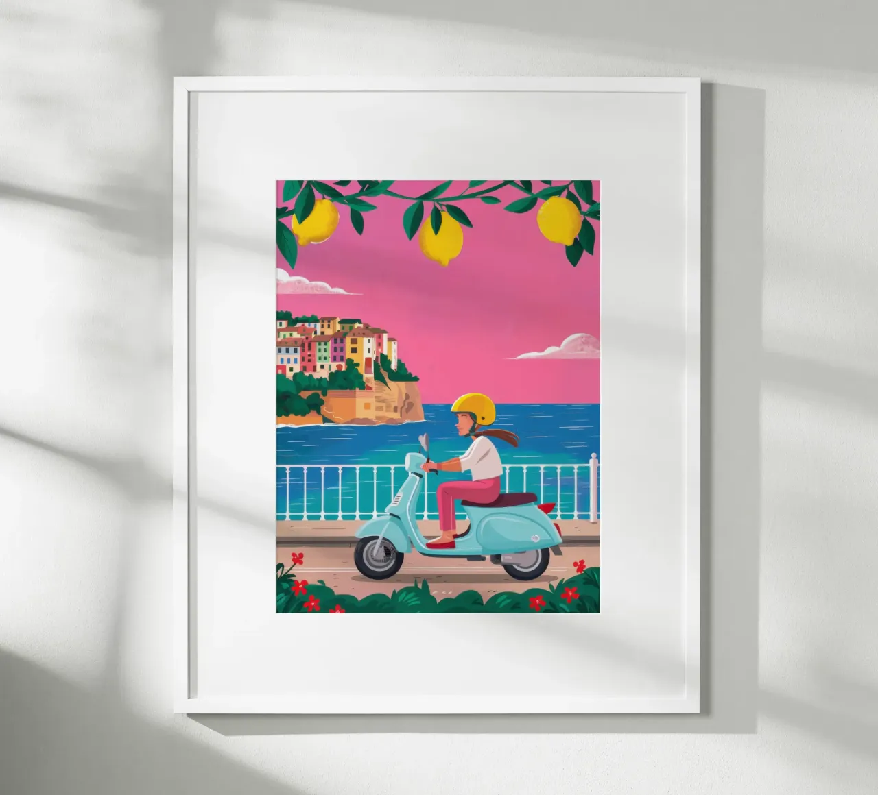 Giocare con lo scooter sulla costa poster da Heaven Craft