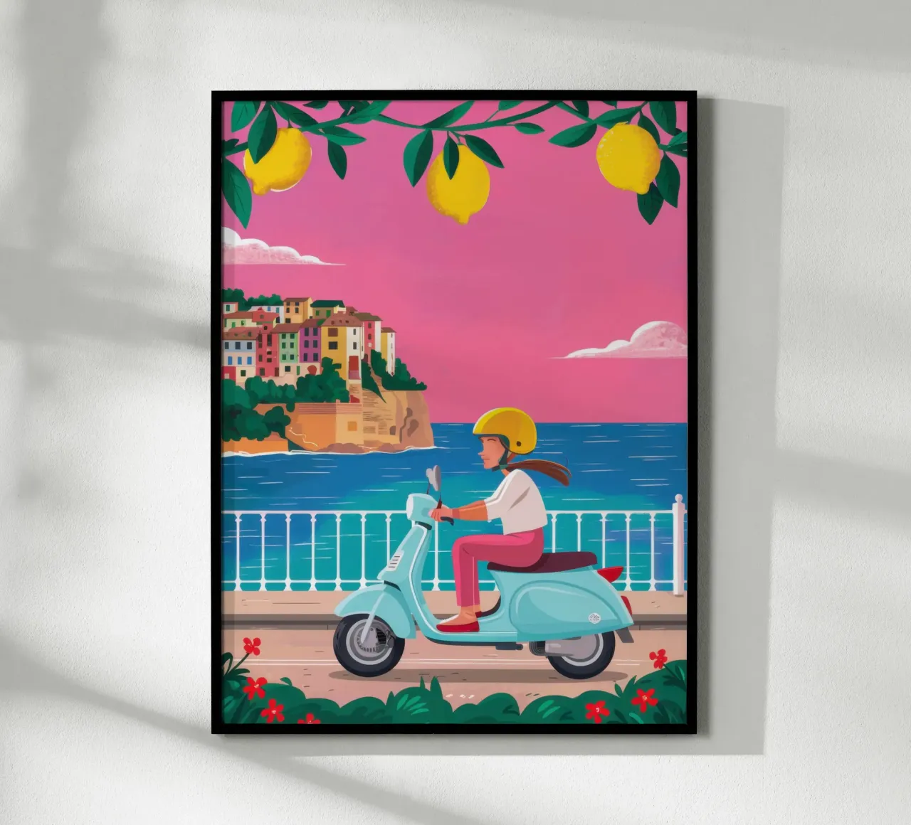Giocare con lo scooter sulla costa poster da Heaven Craft