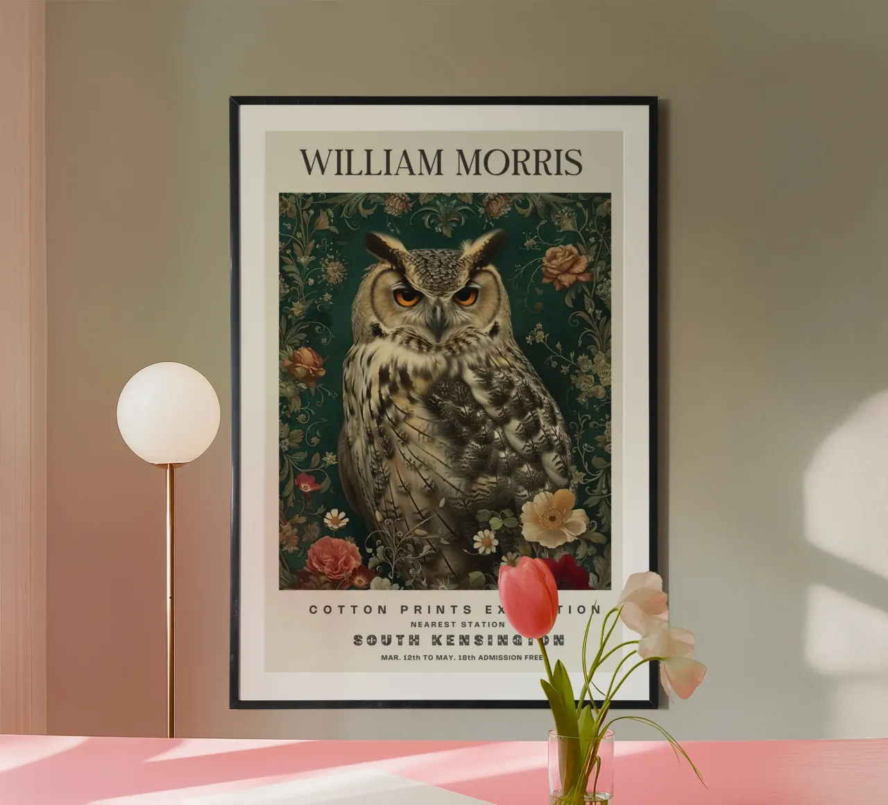 occhio di gufo poster con telaio in legno da komo store