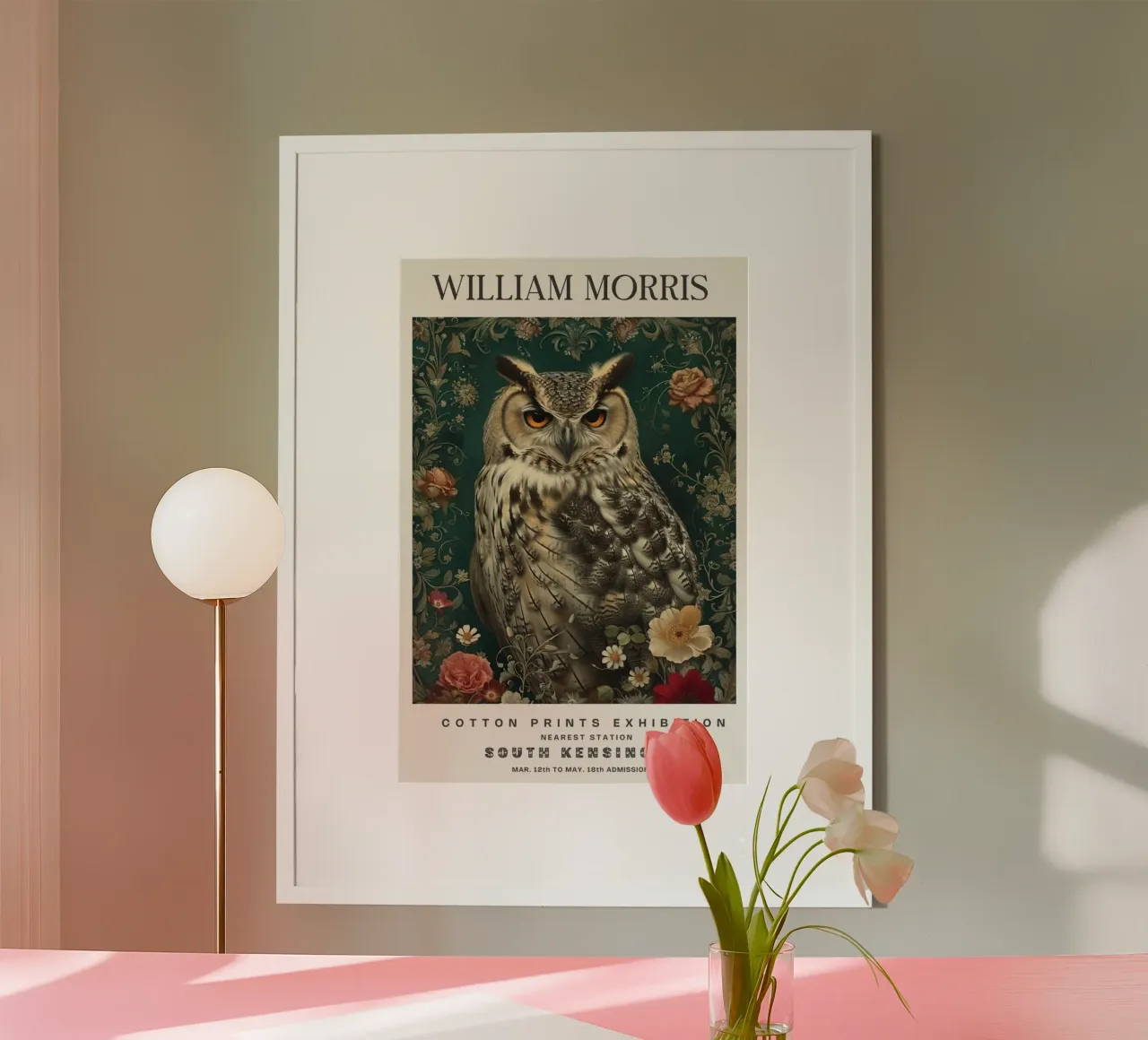 occhio di gufo poster con telaio in legno da komo store