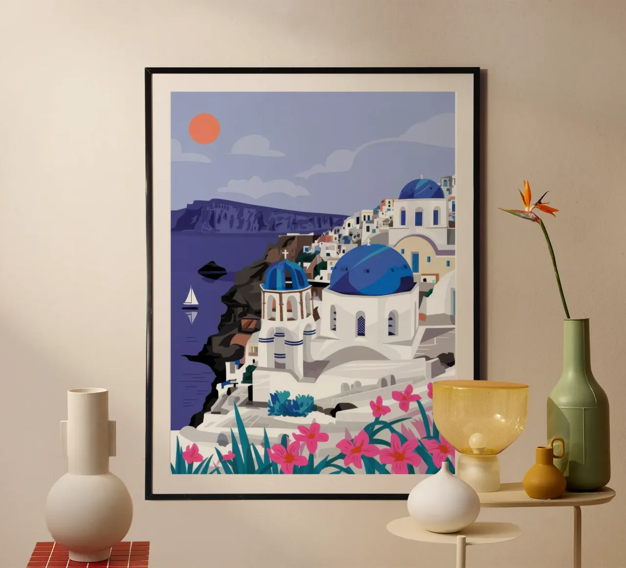 Santorini Night Magic poster da Heaven Craft