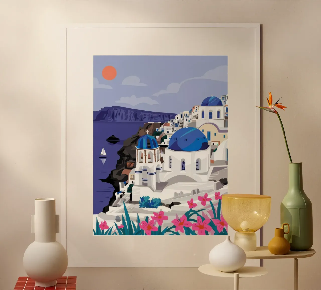 Santorini Night Magic poster da Heaven Craft
