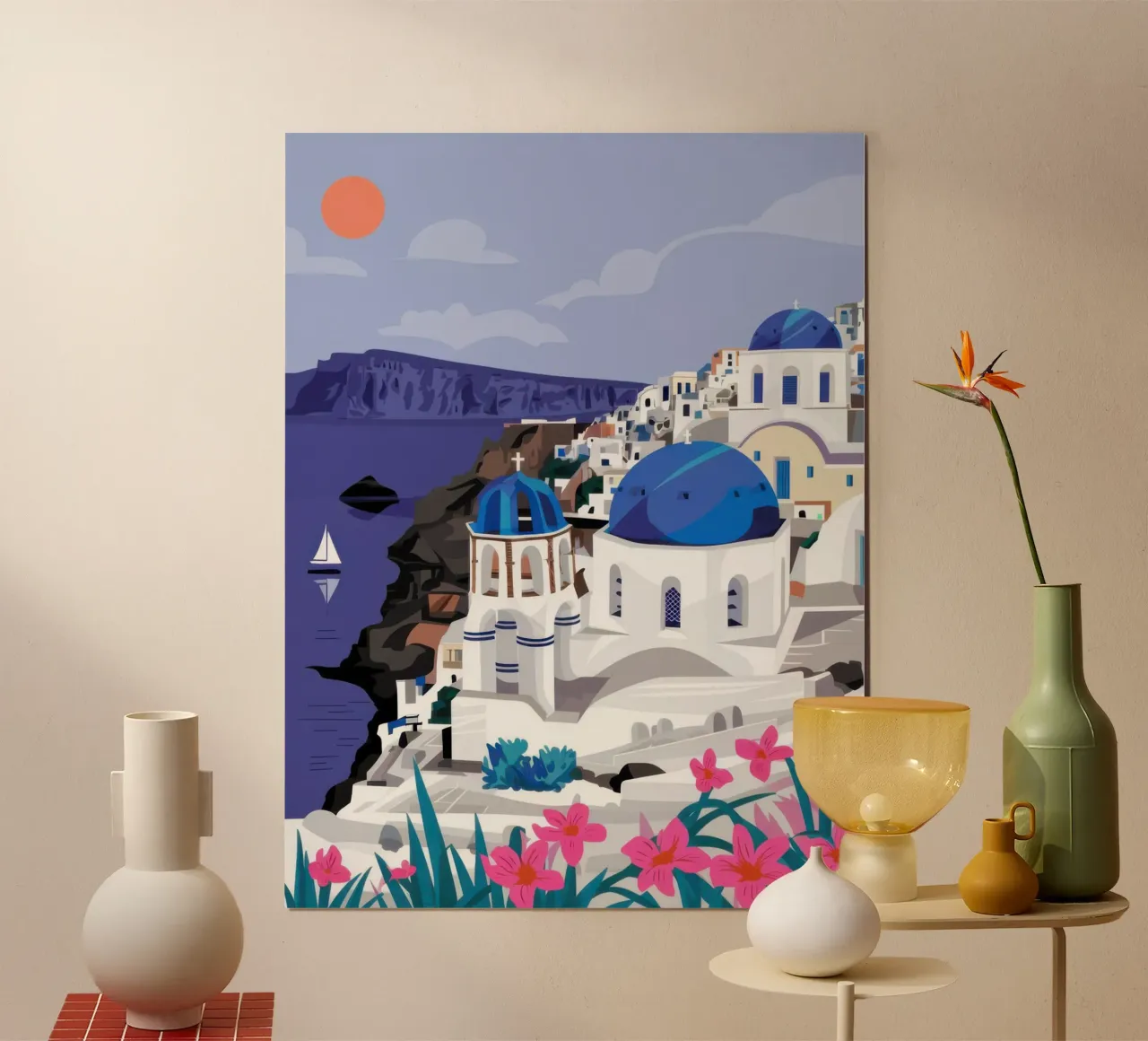 Santorini Night Magic poster da Heaven Craft