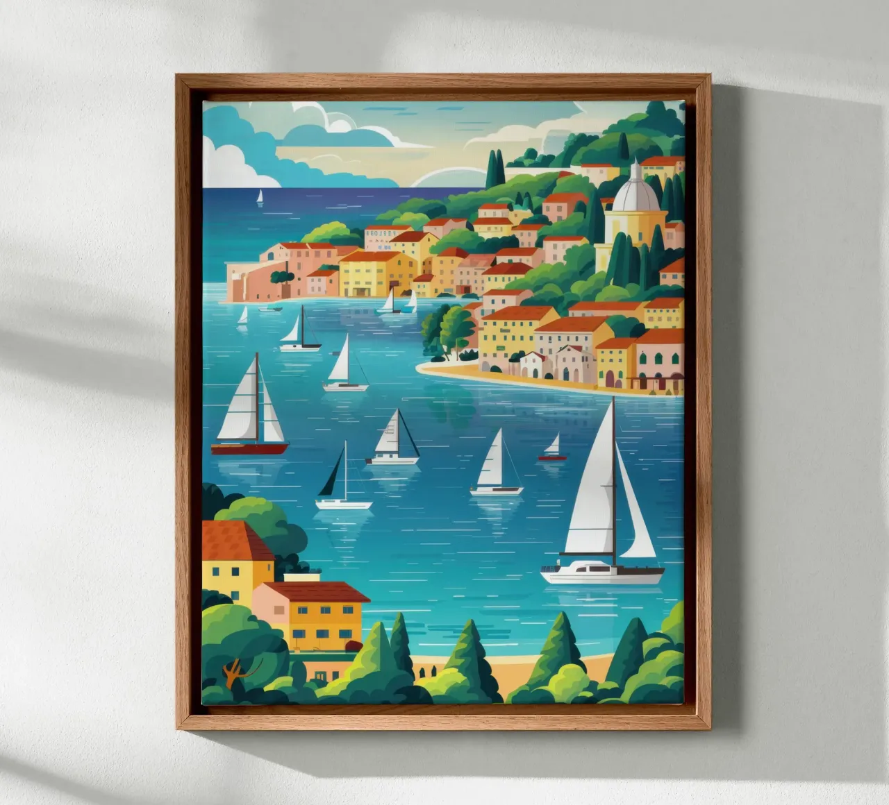 Coastal Regatta Day tela con Cornice a cassetta da Heaven Craft