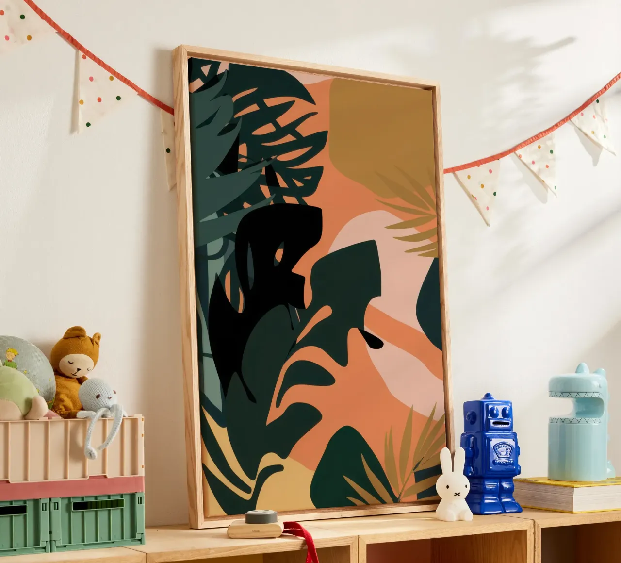 Oerwoud Noir canvas met Baklijst van Heaven Craft