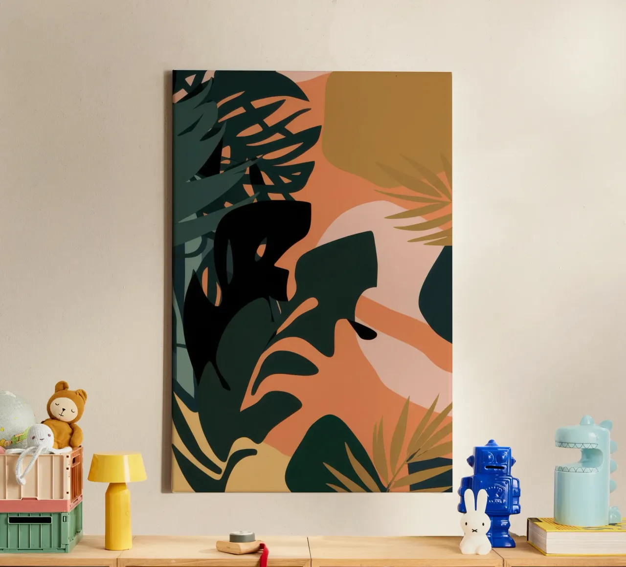 Oerwoud Noir canvas met Baklijst van Heaven Craft