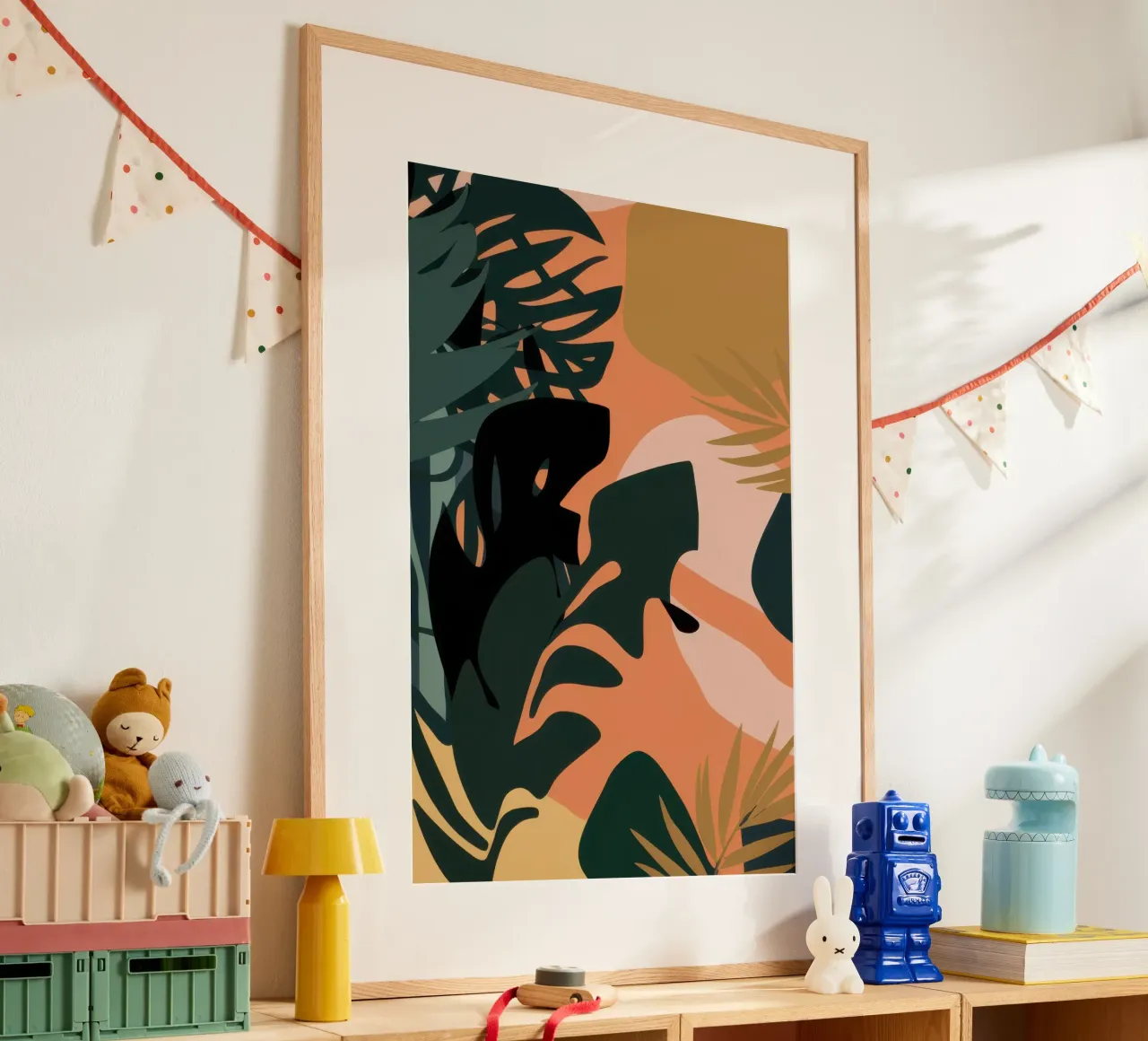 Jungle Noir poster con telaio in alluminio da Heaven Craft