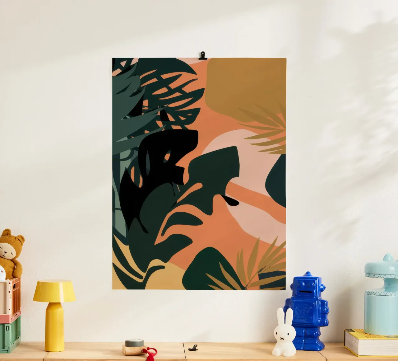 Jungle Noir poster con telaio in alluminio da Heaven Craft