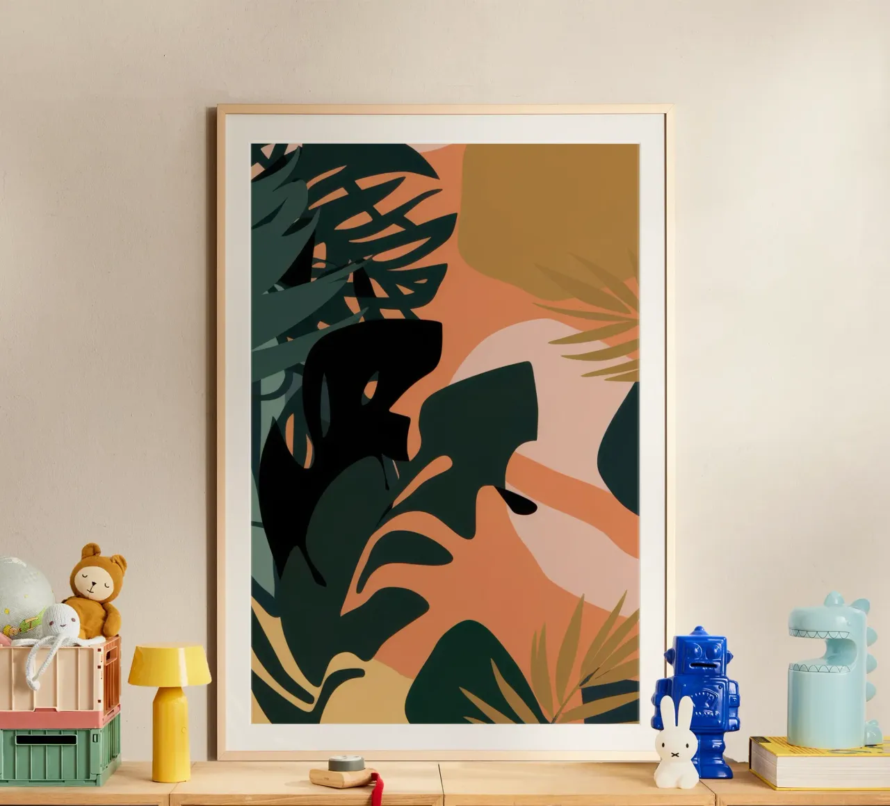 Jungle Noir poster con telaio in alluminio da Heaven Craft
