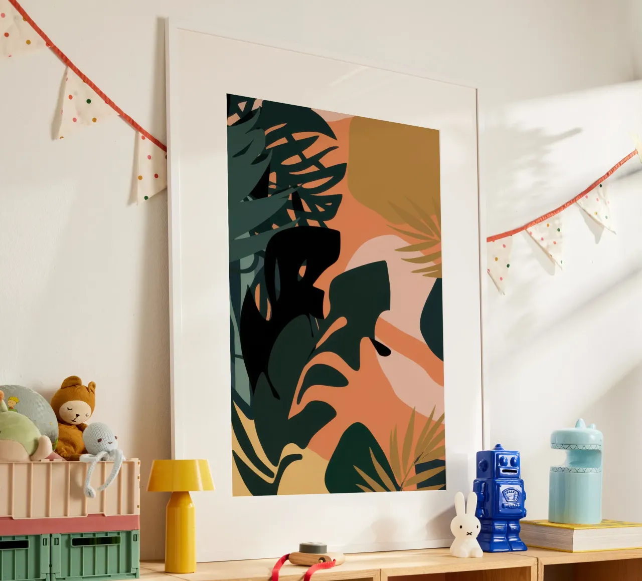 Jungle Noir poster con telaio in alluminio da Heaven Craft