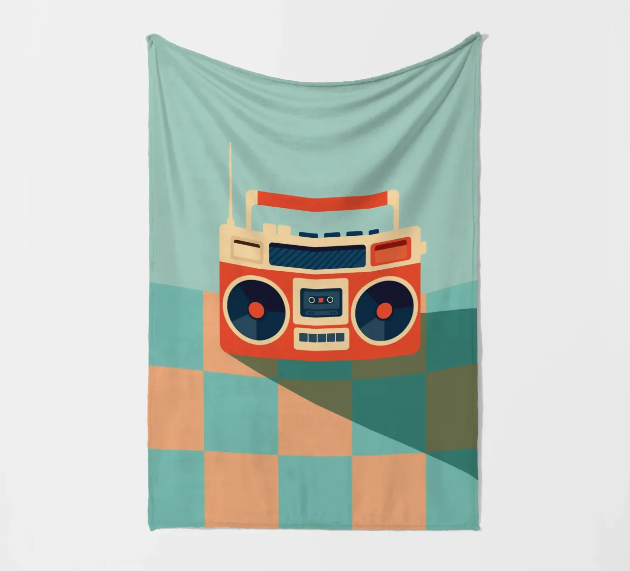 Retro Ghettoblaster coperta in pile da DARIA IVANOVNA