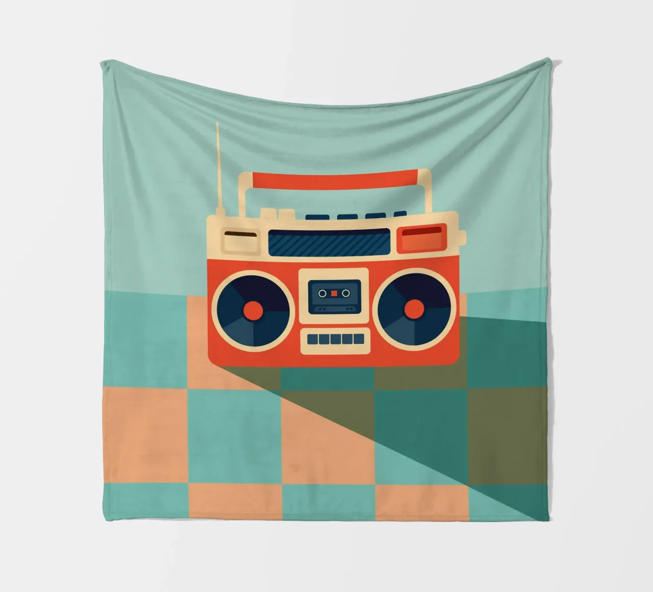 Retro Ghettoblaster coperta in pile da DARIA IVANOVNA