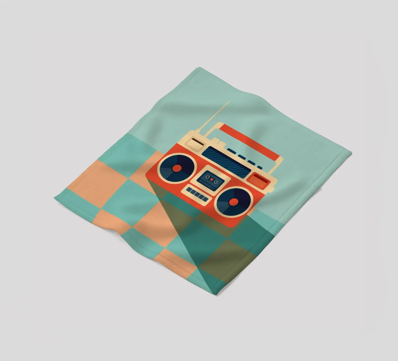 Retro Ghettoblaster coperta in pile da DARIA IVANOVNA