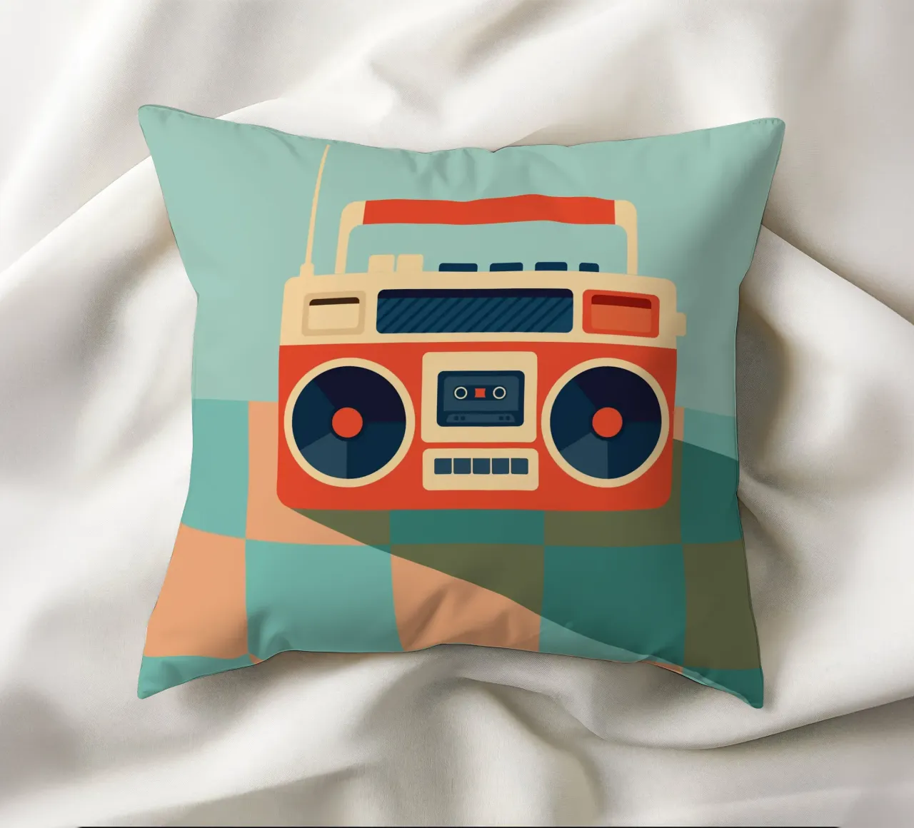 Retro Ghettoblaster cuscino da DARIA IVANOVNA