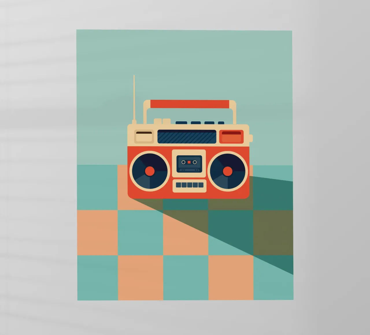 Retro Ghettoblaster pellicola backlit da DARIA IVANOVNA