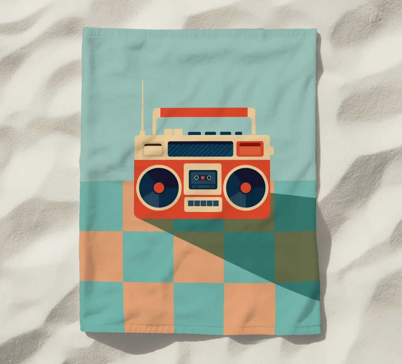 Retro Ghettoblaster telo mare da DARIA IVANOVNA