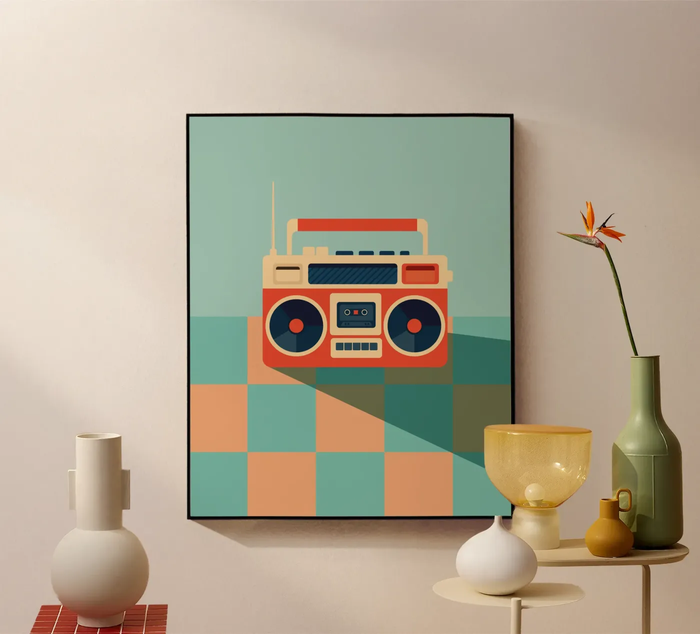 Retro Ghettoblaster plexiglas de DARIA IVANOVNA