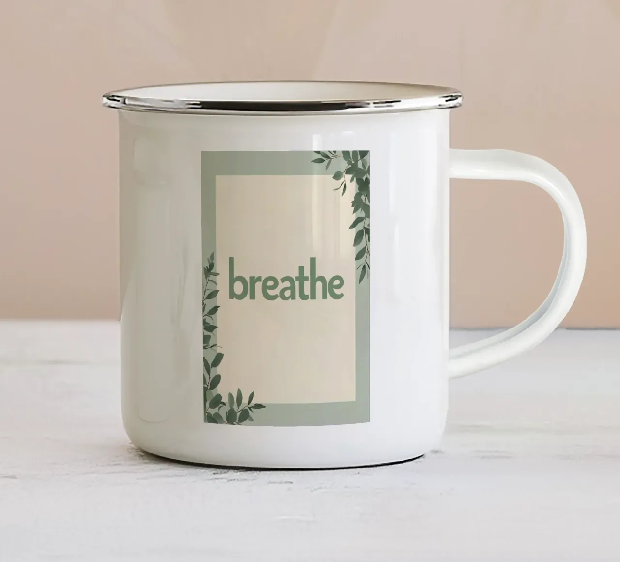 Respirare tazza in smalto da Botanical Gallery