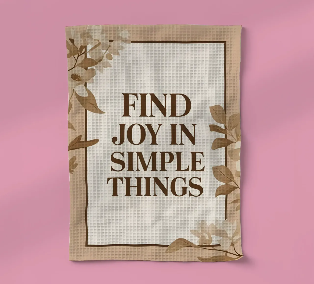 Trouver la joie dans les choses simples torchon de Botanical Gallery