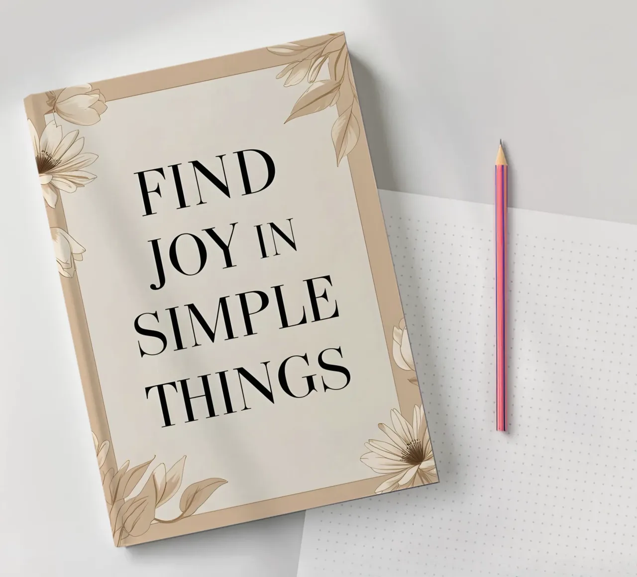 Find Joy in Simple Things notebook by Botanical Gallery