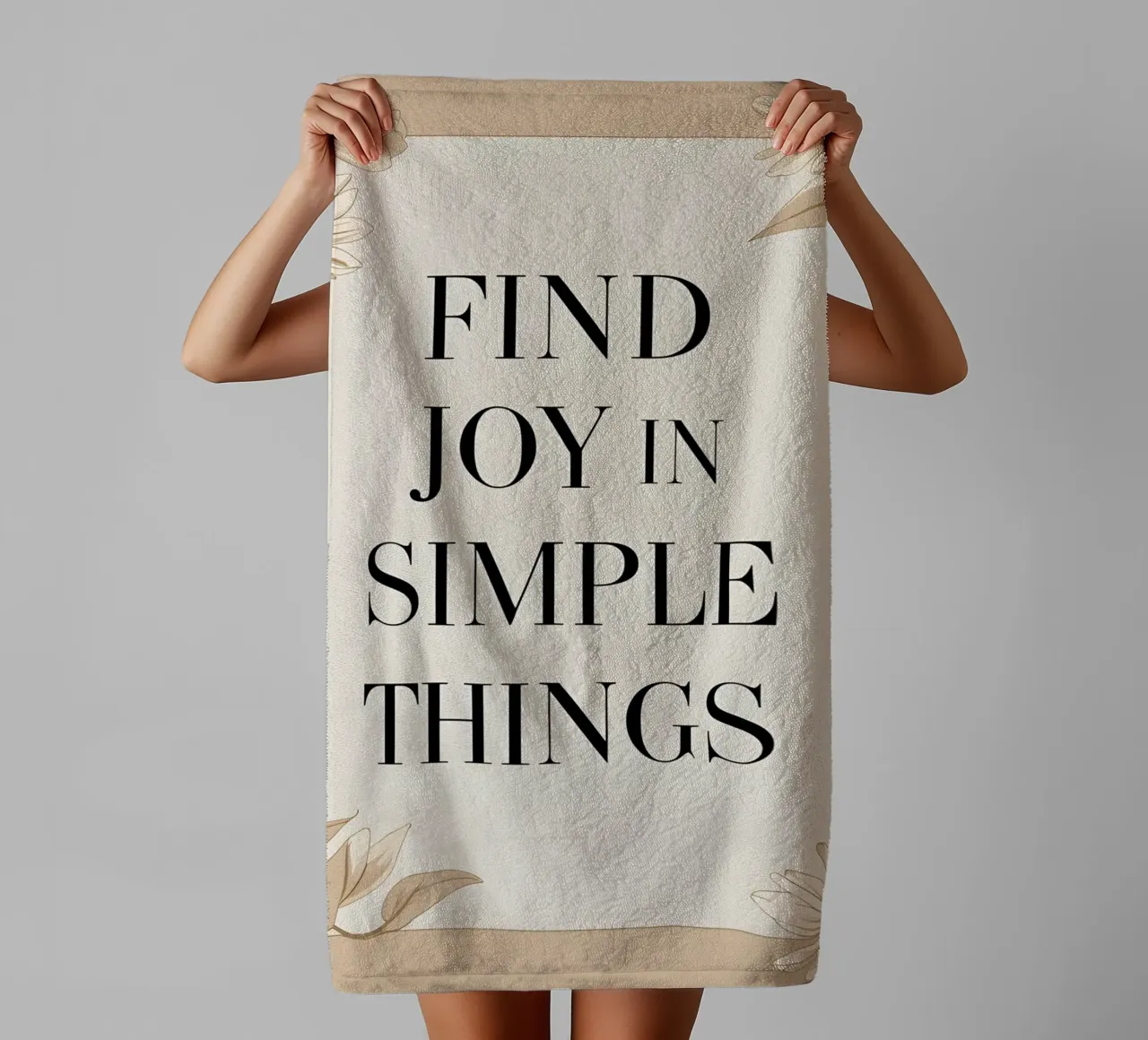 Find Joy in Simple Things towel by Botanical Gallery