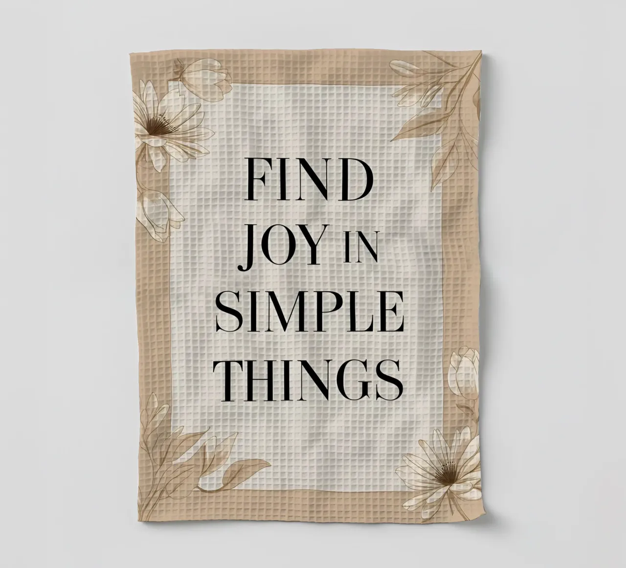 Trouver la joie dans les choses simples torchon de Botanical Gallery