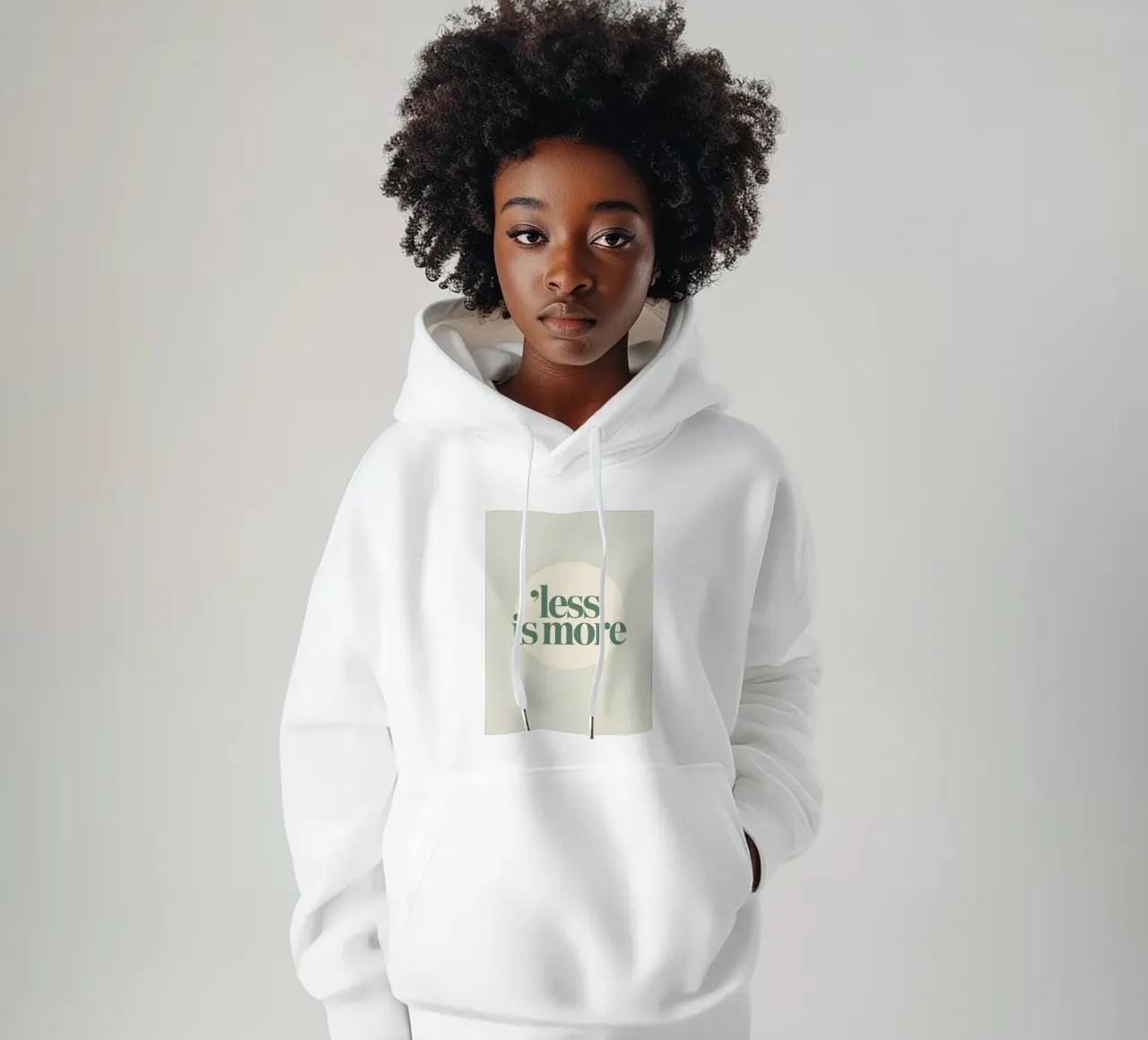 Meno è meglio felpa con cappuccio da Botanical Gallery