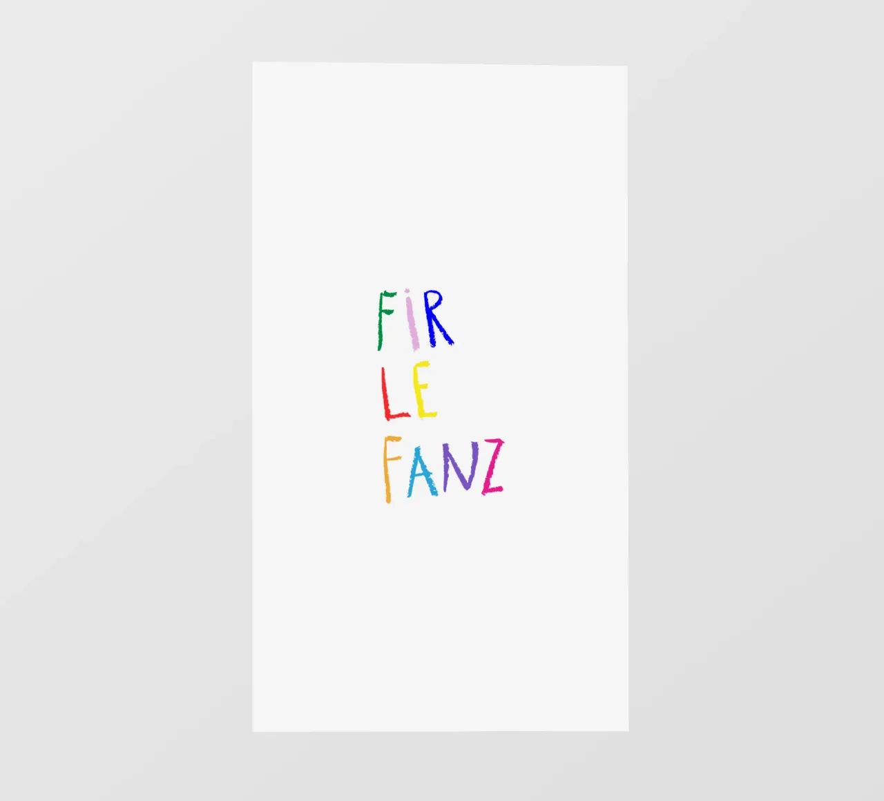 Firlefanz - bunt telo in pvc da Brushmeetspaper