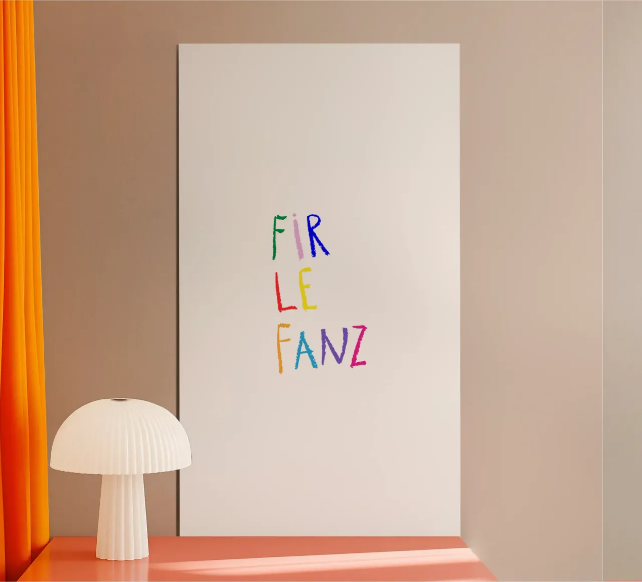 Firlefanz - bunt poster con telaio in plastica da Brushmeetspaper