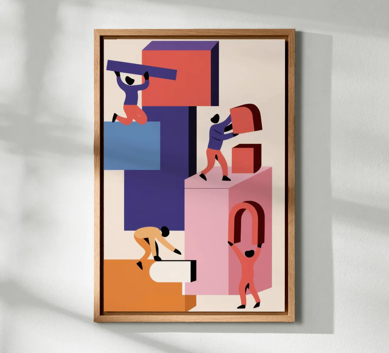 Abstract architecturaal spel canvas met Baklijst van Echo Saber