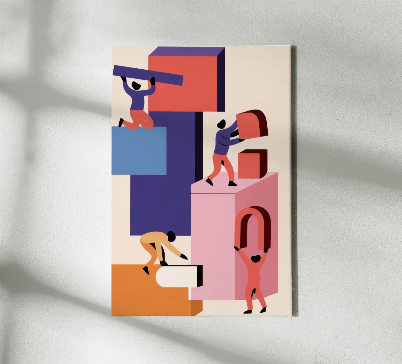 Abstract architecturaal spel canvas met Baklijst van Echo Saber