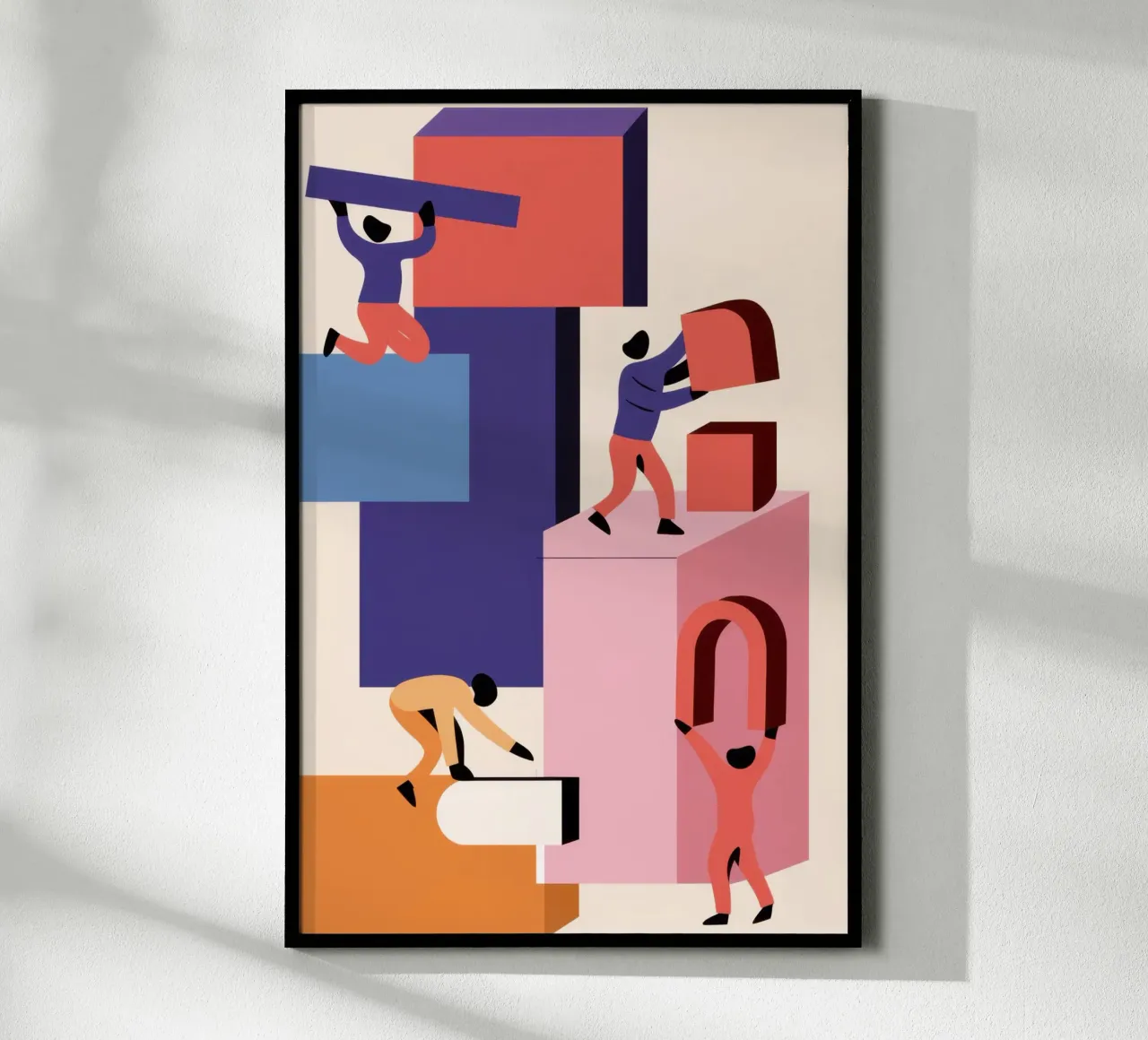 Gioco architettonico astratto poster con telaio in plastica da Echo Saber