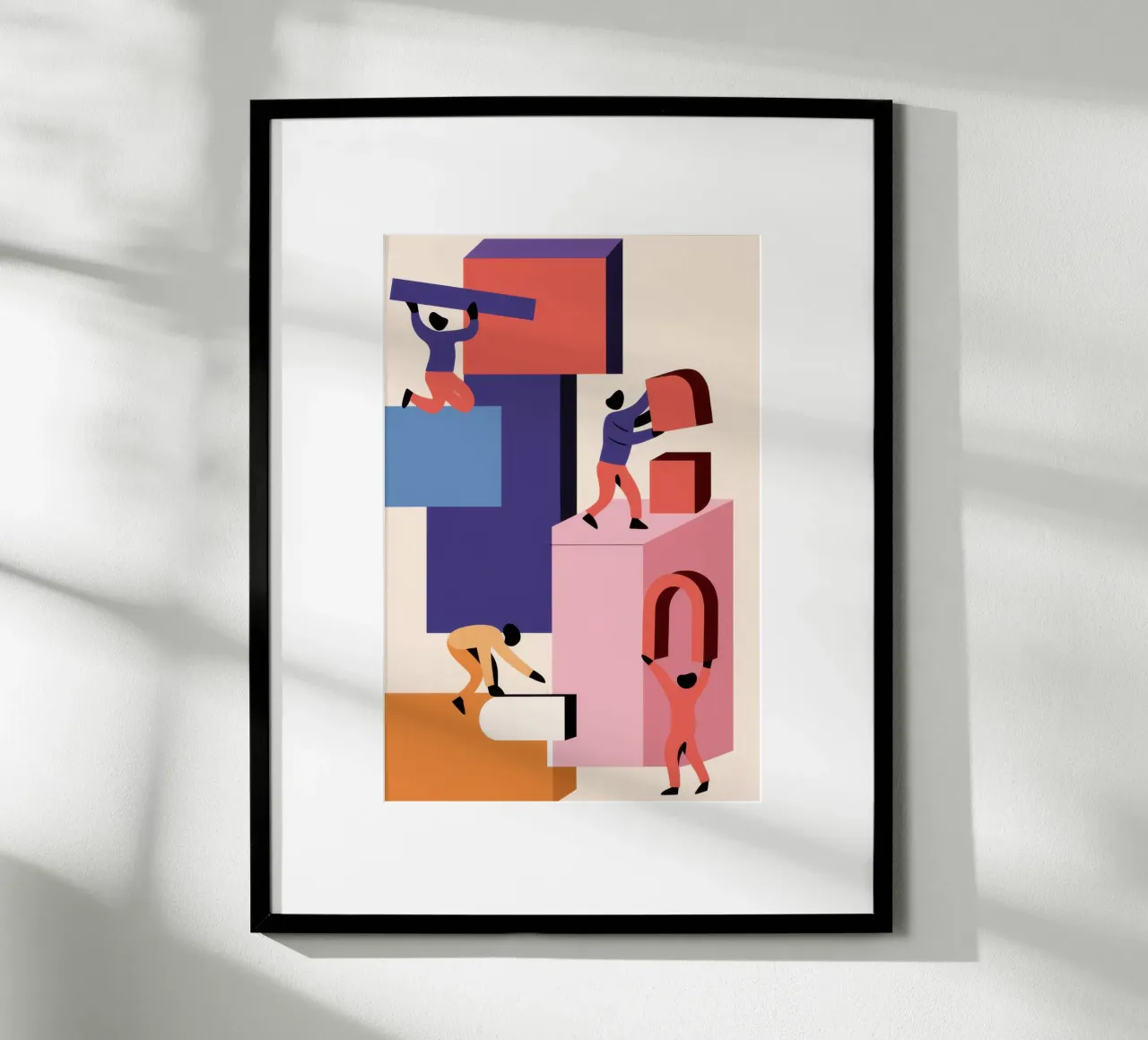 Gioco architettonico astratto poster con telaio in plastica da Echo Saber