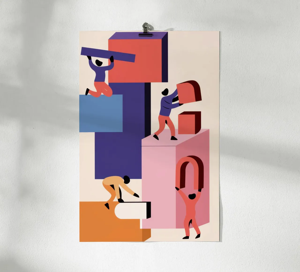 Gioco architettonico astratto poster con telaio in plastica da Echo Saber