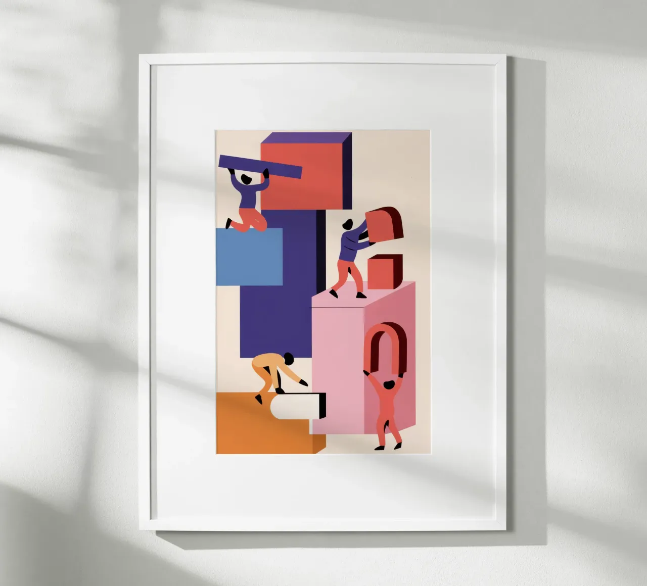Gioco architettonico astratto poster con telaio in plastica da Echo Saber