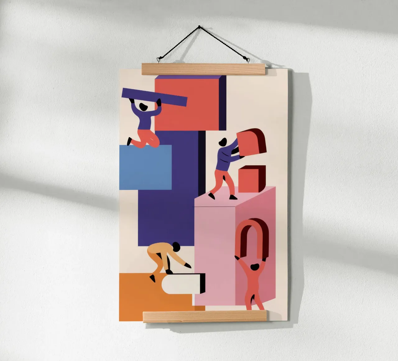 Gioco architettonico astratto poster con telaio in plastica da Echo Saber