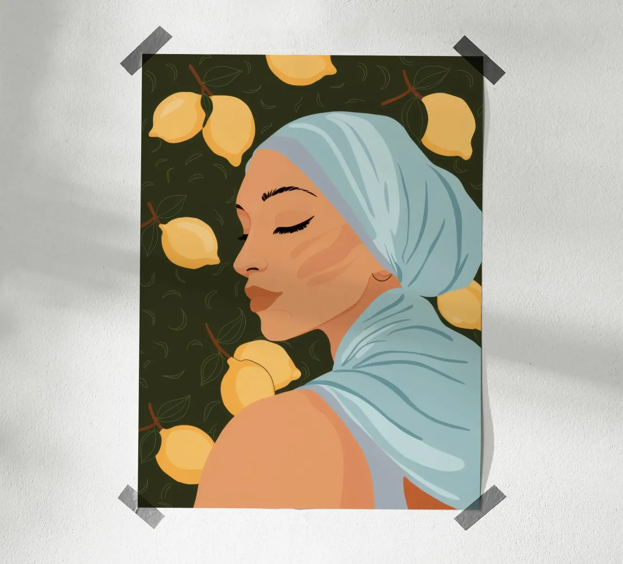 Serenità dell'ora d'oro poster con telaio in legno da Echo Saber