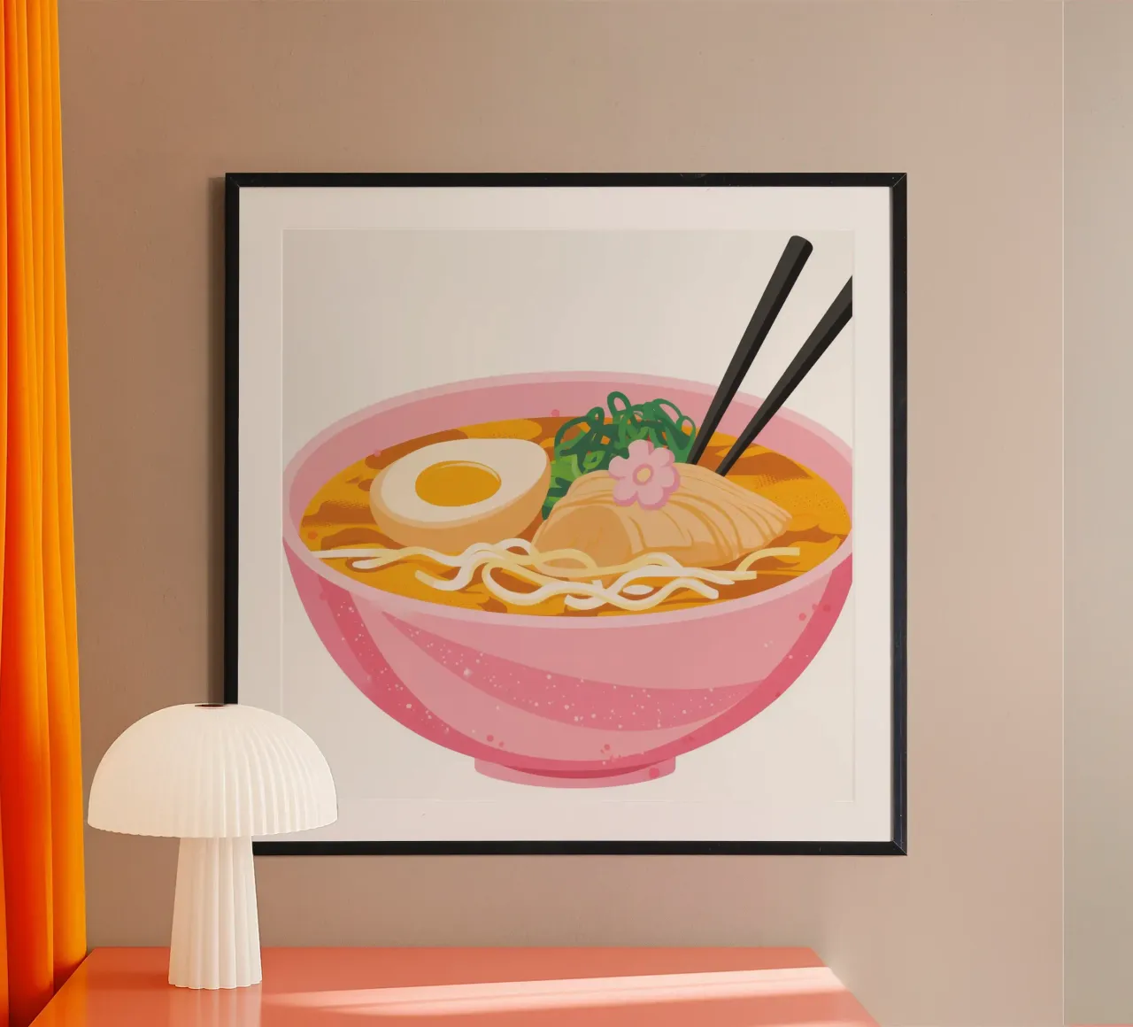 Ciotola di ramen arrossata poster da Echo Saber