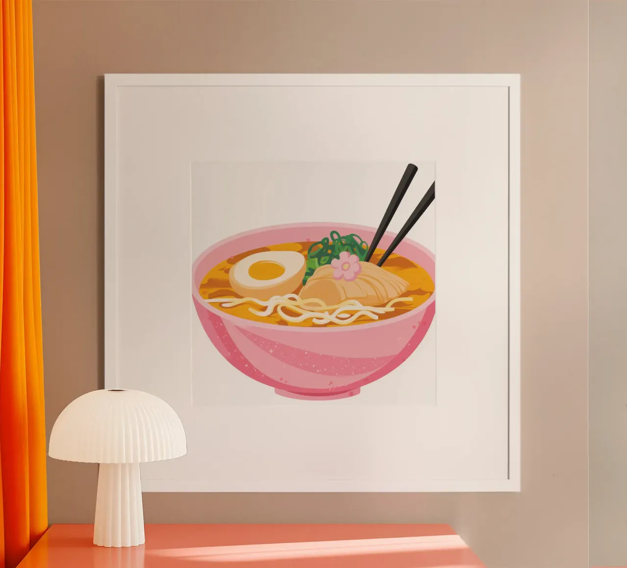 Ciotola di ramen arrossata poster da Echo Saber
