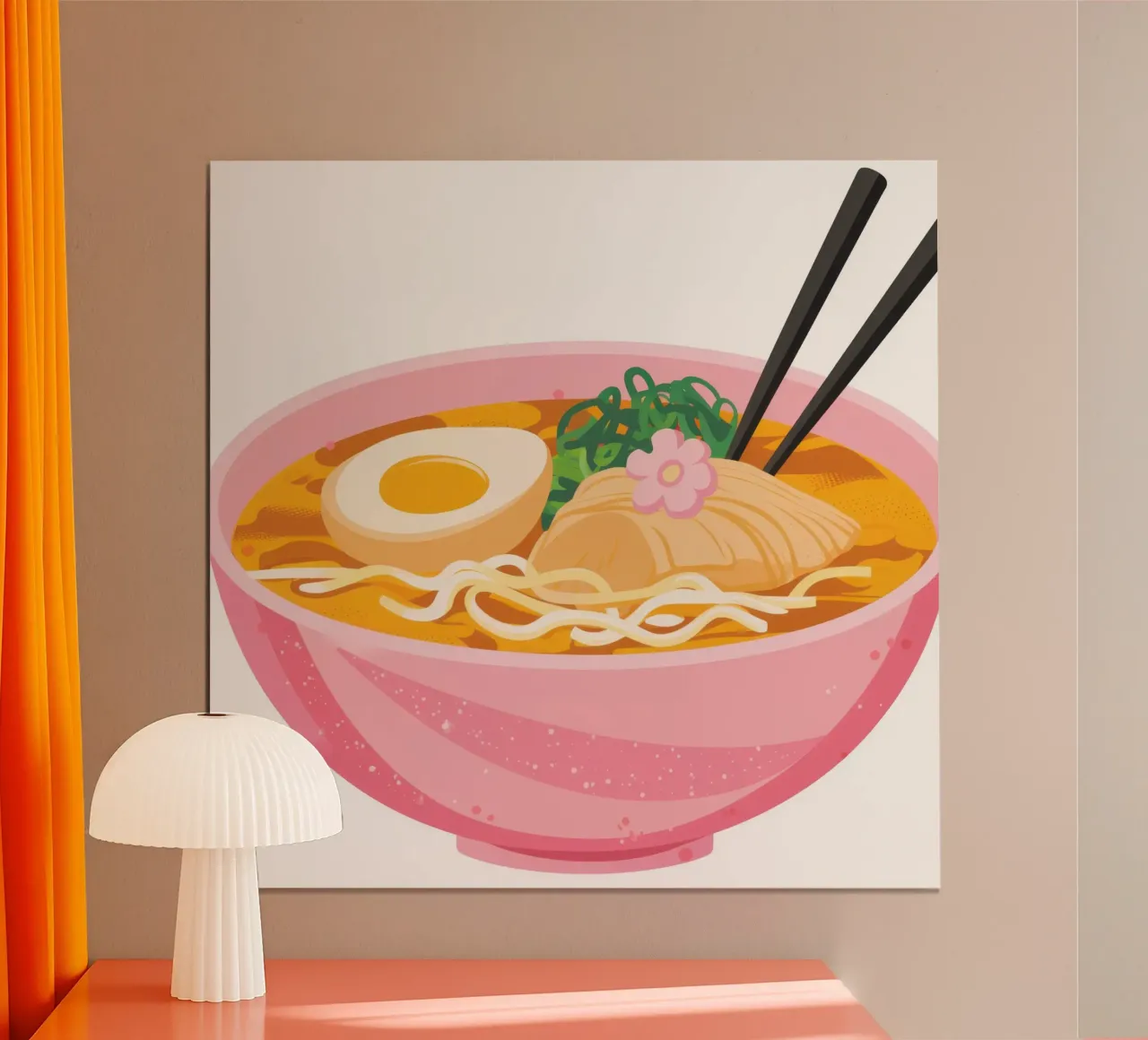 Ciotola di ramen arrossata poster da Echo Saber