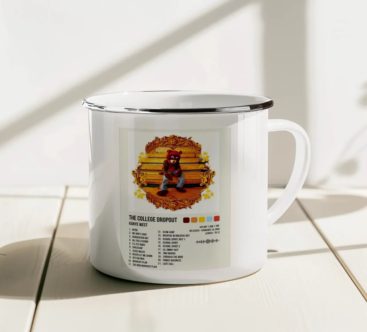The College Dropout Kanye West tazza in smalto da Roronoa7