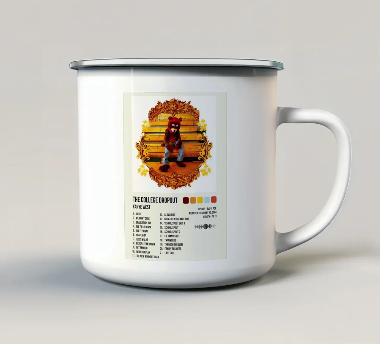 The College Dropout Kanye West tazza in smalto da Roronoa7