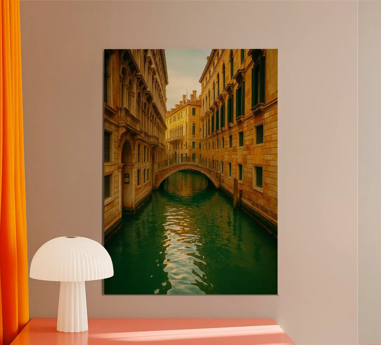 fotografia retrò vista canale poster con telaio in alluminio da viantishop